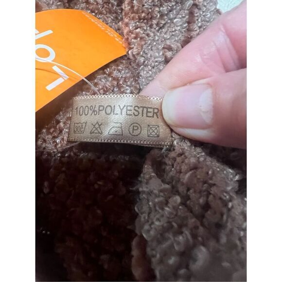 Love of Fashion Open Fringed Cardigan Sweater Browns One Size NWT - Picture 5 of 5